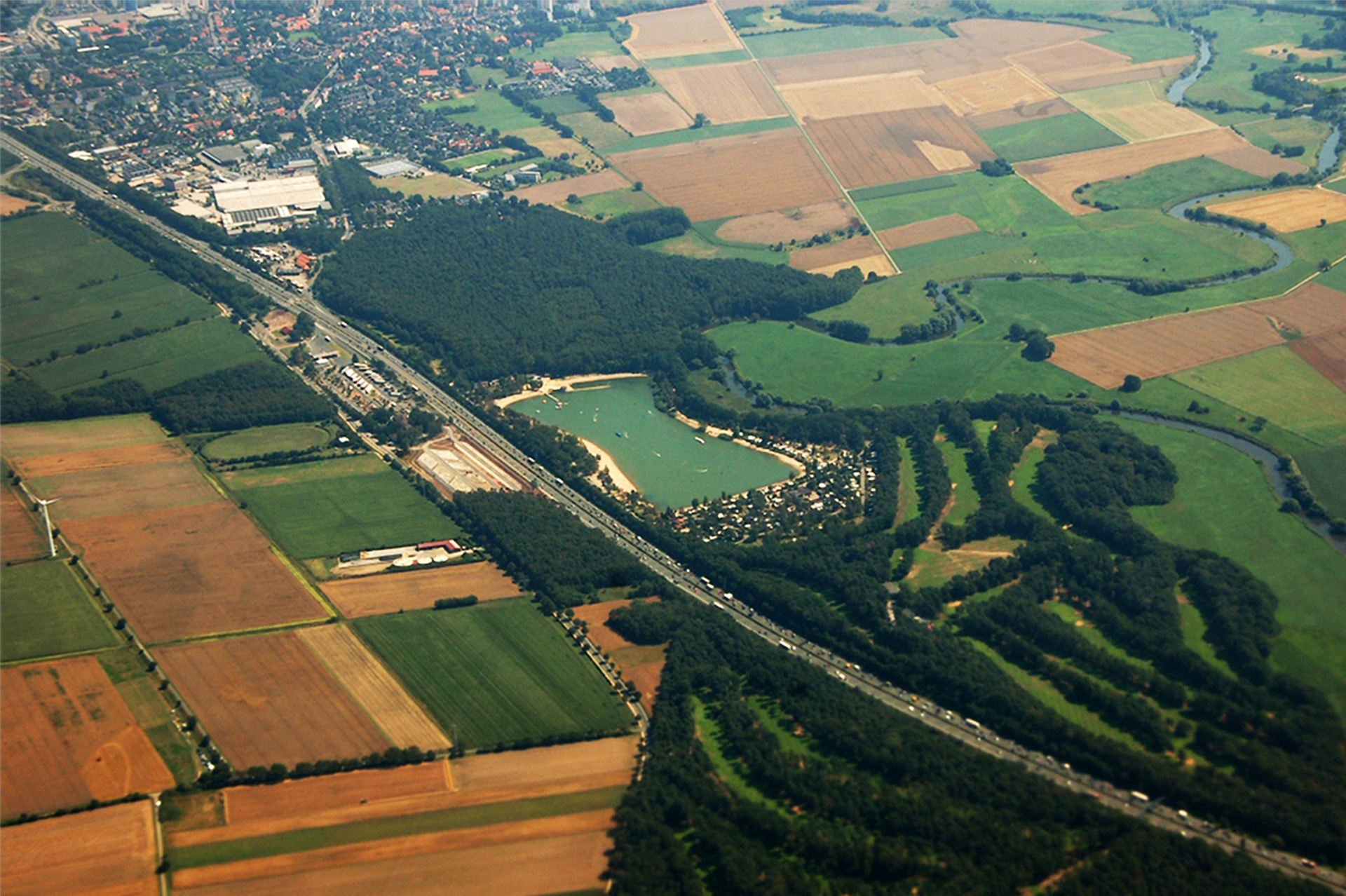 Luftaufnahme Blauer See Garbsen