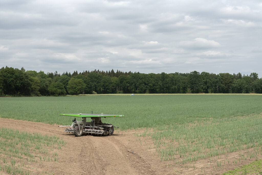 Feld mit Roboter