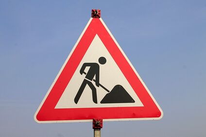 Warnschild Baustelle